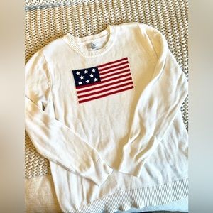 Tuckernuck Ivory Americana look-alike sweater